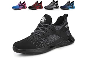 AONETIGER Scarpe Antinfortunistica Uomo Donna Antinfortunistiche Leggero Scarpe da Lavoro con Punta in Acciaio Protettive Sportive Antiscivolo Traspiranti Estive
