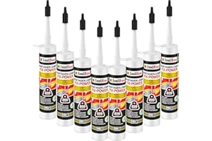 Isolbau Montagekleber Fix-Power - 8 x 480 g Styroporleber, Kraftkleber, Alleskleber, Baukleber für Innen- & Außenbereich - 200 kg / 10 cm - Weiß