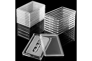 GEISERAILIE 15 Pieces Silver Bar Storage 1 oz Silver Bar Holder Clear Acrylic Storage Container Fit Silver Bar Box for 1 oz Christmas Silver Bar 1 Troy Ounce Bar
