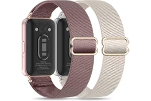 EverAct Elastic Bracelet Compatible with Samsung Galaxy Fit 3 Replacement Strap Watch Strap Accessories for Samsung Galaxy Fit 3 SM-R390 Nylon Replacement Strap Sports Watch Strap Women Men