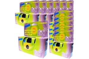 12 x 1A Photo PORST Einwegkamera/Partykamera/Hochzeitskamera (je 27 Fotos, mit Blitz, 12-er Pack)