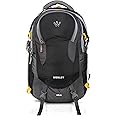 Wesley Spartan Unisex Travel Hiking Laptop Bag fits Upto 17.3 inch with Raincover and Internal Organiser Backpack Rucksack College Bag (Black Grey)