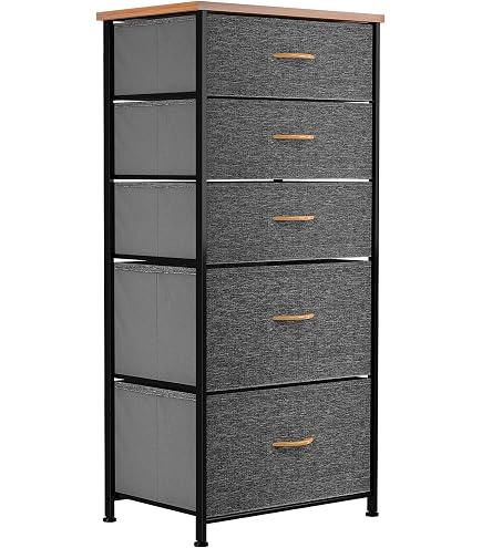 Commode À 10 Tiroirs - TRAHOO - Tour De Rangement Pour Chambre - Cadre En Acier Robuste - Tissu