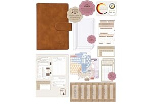 ‎BEGINNER-BUDGET BeginnerBudget® Budget Planner Deutsch - Starterset mit Sparchallenge Budgetplaner - Sparen mit Umschlagmethode + Anleitung - Ringbuch A6 - Binder A6 Wildleder-Style (Braun)