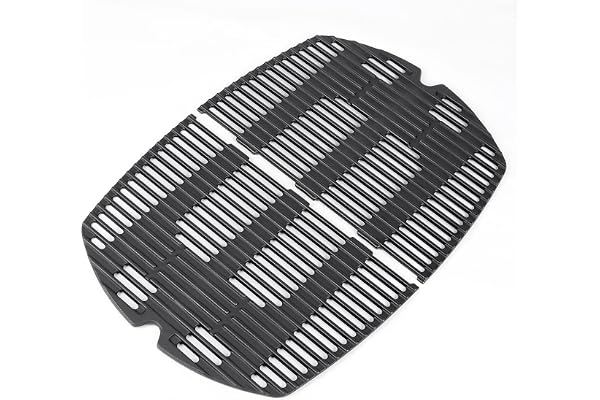 GFTIME 45.2 x 32cm Grille Cuisson 7646 pour modèles de Gril Weber Q300 Q320 Q3000 Q3200, Pièces de Rechange pour Gril à Gaz en Fonte Grill Grid pour Série Weber Q300, 586002 57060001 404341