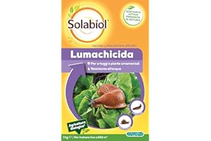 Solabiol Lumachicida PFnPE Biologico a base di Fosfato Ferrico, elimina lumache e chiocciole 1 Kg