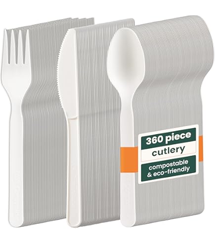 Posate Di Plastica Riutilizzabili - 300 Pezzi Trasparenti (Forchette, Coltelli, Cucchiai) Per Feste