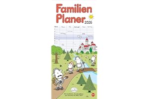 sheepworld Familienplaner 2026: Familienkalender mit 5 Spalten. Liebevoll illustrierter Familien-Wandkalender mit Schulferien und Stundenplänen. (Familienplaner Heye)