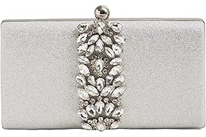 Michelle Moon - Pochette Elegante per Matrimoni, Feste ed Eventi | Clutch con Catena Tracolla, Ideale come Borsa Donna Cerimonia con Glitter o Borsa a Mano per Occasioni Speciali