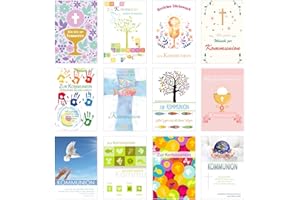 ‎EDITION SEIDEL Edition Seidel Set 12 Kommunionskarten mit Umschlag - Glückwunschkarte zur Kommunion - Kommunionskarte - Set Kartenset (Klappkarten mit Briefumschlag)