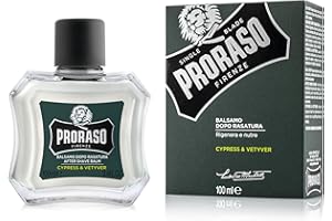 Proraso Balsamo Barba Dopo Rasatura Cypress & Vetyver, 100ml, Balsamo dopobarba uomo profumato per maggiore morbidezza e pettinabilità, Made in Italy