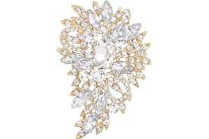 EVER FAITH Damen Marquise Österreichische Kristall Hochzeit Blume Blatt Bouquet Brosche