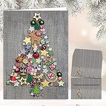 16 Cartes De Noël Avec Enveloppes – 8 Motifs Différents (renne, Sapin, Flocon…), 15x20 Cm, Intérieur Blanc Pour Message Personnalisé