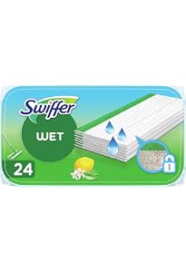 Balai Lingette JEHONN Pour Swiffer - 10 Pads Secs + 10 Humides | Serpillère Jetable Pour Sols Durs Et Bois Franc