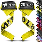 Titan Armour® Weight Lifting Straps | Extra-Long Neoprene Padded Heavy-Duty Weightlifting Straps | Deadlifts | Anti-Slip Gel 