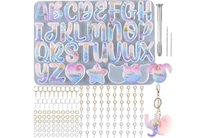 Naturezhen 225 Pezzi Stampi per Resina, Stampi per Resina Epossidica Trasparente, Kit di Adatto per la Portachiavi, Creazione di Gioielli, Decorazione Artigianal