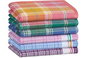 HOULIFE Mouchoir pour femme mouchoirs à carreaux en coton doux pour femme pour mariage fête bal de promo