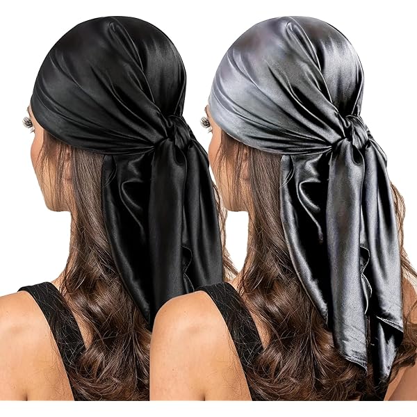 Corciova Écharpe à Cheveux Carrée En Satin Pour Femme - 69,5 X 70,5 Cm