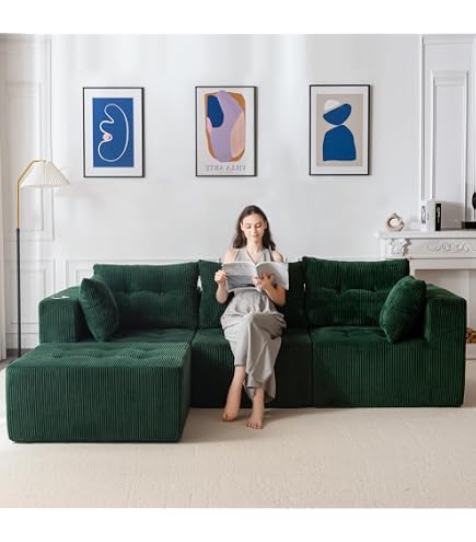 Ecksofa Nelly mit Bettkasten und Schlaffunktion, Cordstoff in L-Form Küche, Haushalt & Wohnen