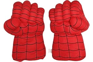 JNKODNB Supereroi, giocattoli per bambini, guantoni da boxe, mani, morbidi pugni di peluche, cosplay per ragazzi, regalo di Natale, Halloween e compleanno (rosso)