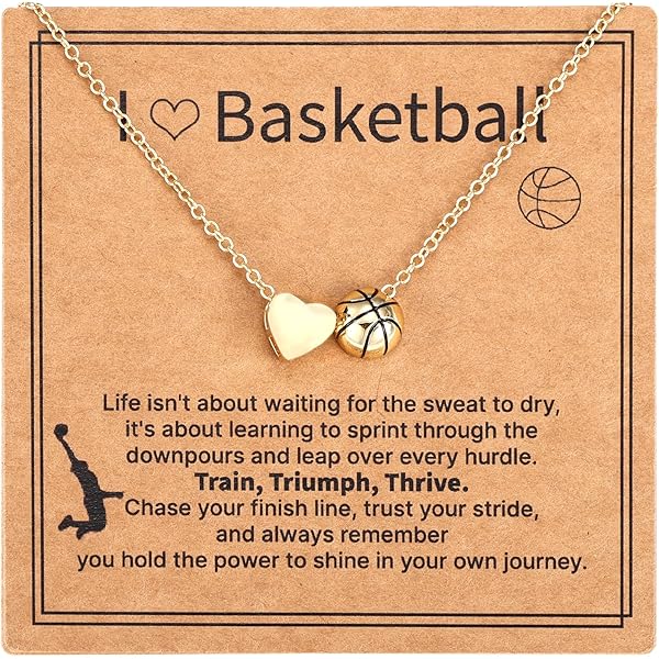 Collana dell'Amicizia per Bambini con Ciondolo a Forma di Pallone da Basket, Collana BFF Smaltata, Regalo di Gioielleria per Migliori Amici