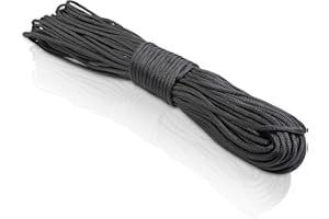 COVERUP! CoverUp ! paracorde 550 - Paracord 550 composé de 7 brins d'âme - Corde Nylon de 31 mètres avec Gaine extrêmement Robuste (Noir)