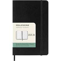 Agenda Moleskine 2025 Semainier - Format Large 13x21cm - Couverture Souple Noire - Langue Allemande