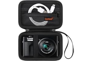 Canboc Carrying Case for Panasonic LUMIX DC-TZ99/ LX10/ ZS80/ ZS100/ ZS70/ ZS200/ ZS60 4K Digital Camera, Point and Shoot Camera Bag, Zipper Mesh Pocket fits USB Cable, Batteries, Black