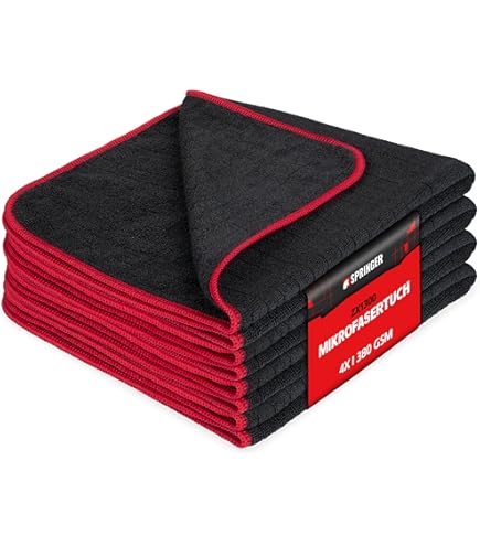 Confezione Di Panni In Microfibra Per Auto Senza Bordi, 450 G Panni In Microfibra Estremamente Assorbenti Per Asciugare I Lucidanti Per Auto 40 X 40 Cm Blu 83937321 - Foto 7