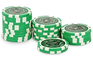 POKEO Rouleau 25 jetons Ultimate Poker Chips 25 vert