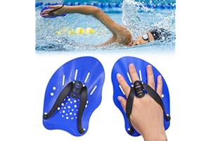 Zocipro 1 Par Palas de Natación, Pala de Mano Ajustables Palas Natacion Piscina, Pala Natación para Entrenamiento de Fuerza y​ Piscina, Accesorios para Adultos y Niños