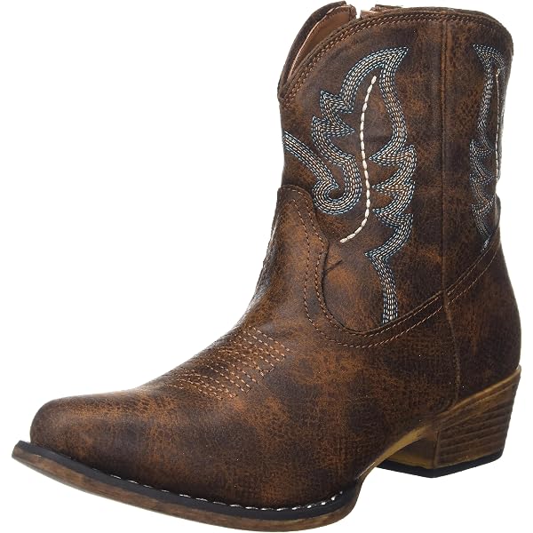 ROPER Damen Westernstiefel Amelia – Schwarz, Kunstleder, Absatz 3,5 Cm