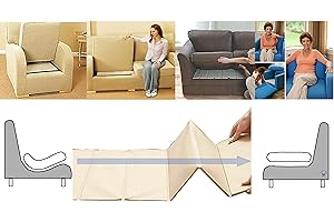 THEWHITEWATER LIMITED TheWhiteWater – Sofa Support Boards – Sagging Rejuvenator One Seaters (White – 45 x 48 cm) Armchair Couch Saver | Wood Bars Slates – Seat Under Cushion (White, One Seater)