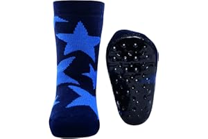 EWERS Stoppersocken Sterne, Socken mit Antirutschsohle für Mädchen und Jungen, Anti-Rutsch-Socken mit Gummisohle, MADE IN GERMANY, 1 Paar rutschfeste Kindersocken