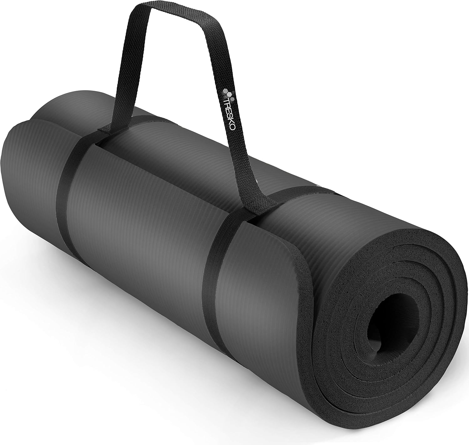 TRESKO Tapis d'exercice fitness tapis de yoga tapis de Pilates tapis de gymnastique, Dimensions 185 x 60 x 1,5 cm ou et 190 x 100 x 1,5 cm, sans Phtalates/en Mousse NBR/respecte la peau