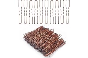 Stoutips 100 PCS U Shaped Hair Pins for Buns (Brown) - 5 cm/2 Inches Bun Pins in Assorted Box - Best for All Hair Types and Styles, for Twisting
