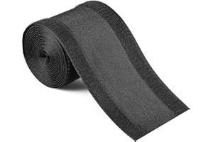 YATEICBC 3 m Kabel-Griffleiste, Boden-Kabelschutz, Kabelschutz, Kabel-Management, 10,2 cm Breite x 25,4 cm Länge, für Büroteppich (schwarz)