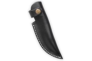 Angus Stoke Fourreau à couteaux en cuir véritable extra épais - Sac à couteaux - Gaine Jimmy (noir)