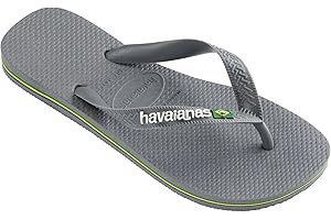Havaianas - Brasil Logo, ikonische, bequeme und langlebige Badelatschen mit Brasilien- Flagge und rutschfester Sohle mit farbigen Streifen, Unisex-Erwachsene