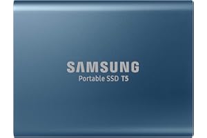 Samsung T5 500 GB USB 3.1 Gen 2 (10 Gbps, Type-C) External Solid State Drive (Portable SSD) Alluring Blue (MU-PA500B)