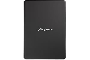 DAG STYLE I Love Menu Porte Menu toscane, PVC, format A4, 6 + 2 inserts,noir, 31.3 x 22.6 x 3 cm