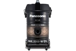 Panasonic Drum/Tank Vacuum, 2200W, 21L Dust Capacity, 2 Step Nozzle for All types of floors, Anti-Bacterial Filter, Home & Office Use, Japan Quality, MC-YL635