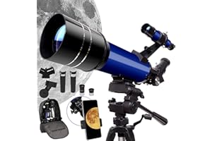 QQ CAT Telescopes for Adults Astronomy, 70mm Aperture 400mm Professional 200X Refractor Telescope for Beginners, Compact and Portable Travel Telescopio with Carrying Bag