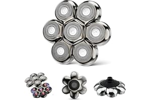 Testina Rasoio Testa Calva Magnetico, LOEVERY Ricambi 7 Testine Rasoio Elettrico Barba e Capelli Uomo Elettrici Shaver Lama di Ricambio Barba Doppio Capelli Trimmer per 5 6 7 Teste Rasoio Elettrico