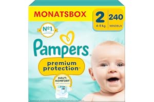 Pampers Premium Protection storlek 2, 240 blöjor, 4–8 kg