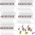 MAKINGTEC Blank Keychains for Vinyl, Acrylic Keychain Blanks Bulk with 5 Shapes Clear Acrylic Disc Leather Tassel Charms Key Chains Jump Ring for DIY Craft Ornament Engrave Painting (200Pcs)