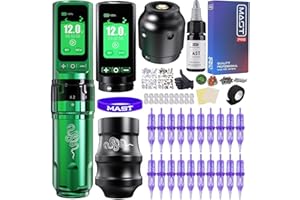 Dragonhawk Kit Tatuaje Fold Pro Year of Snake Edition Máquina de Tatuar Inalámbrica Tattoo Gun Mcore-C3, 3000mAh con 2 Baterías