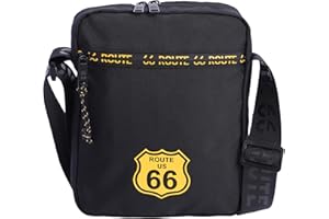 ROUTE 66 Joan Bolso Hombre - Bandoleras Hombre - Bolso hombre bandolera - Bolso Bandolera hombre - Bandolera hombre - regalo para uso diario, viaje, negocios Hombre (Pack de 1)