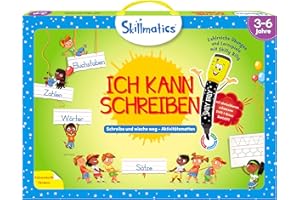 Skillmatics Lernspiel - Ich kann schreiben, Wiederverwendbare Aktivitätsmatten mit 2 Stiften, Geschenke und Vorschullernen für Kinder 3-6 Jahre