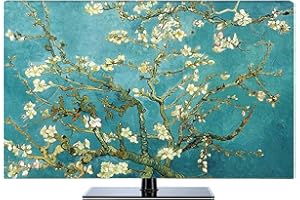 NAKAN Universal Funda para Televisor 22-80 Pulgadas Protector de Pantalla de Impresión de Arte Suave de Tela de Poliéster para Televisión de Plasma LED LCD(Color:ÁRBOL,Size:55in)